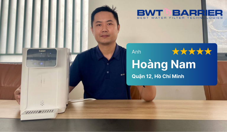 Anh Hoàng Nam 35 tuổi, chủ doanh nghiệp dùng Bình thủy điện BWT cho văn phòng của mình